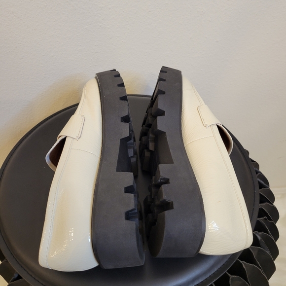 Franco Balin Lug Sole Penny Loafer Putty Patent, Sz 7 - Picture 5 of 11